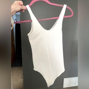 Abercrombie & Fitch soft collection ribbed white bodysuit XS